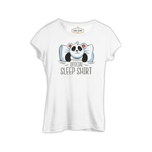 Official Sleep Tshirt Panda Sleeping Beyaz Kadın Tshirt 001