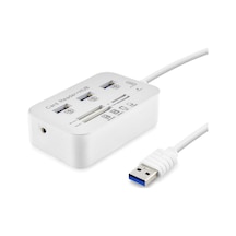 Usb3.0 Hub Combo 3 Usb3.0 + Ms + Sd + M2 + Tf 20cm Beyaz Hdx7028 Tg-v 9174