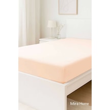 Tek Kişilik Düz Penye %100 Pamuklu Lastikli Çarşaf 100x200 Cm Newsheet Somon Çok Renkli