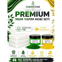 Premium Mum Yapım Hobi Seti - Parafin Wax 1 Kg - 2'li Toz Mum Boyası Seti - Yeşil, Sarı Bkfabpw1kg2ysr Karışık