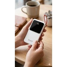 H23 20000 Mah Power Bank Pd 20w Ve Usb 22.5w Fast Hızlı Şarj Dahili Type C Ve Lightning Kablolu Dünya Standartları