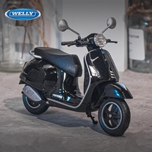 Welly 1:12 Ölçek Vespa Gts 300 Diecast Model Gerçekçi Detaylı Metal Scooter Diecast Renk:siyah