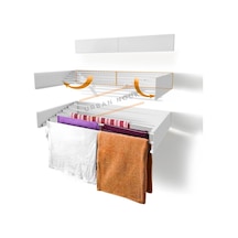 Kurutmalık Çamaşır Askısı - Duvara Monte Çamaşırlık - Patentli Tasarım Beyaz-70cm Beyaz