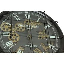 Saat Çarklı Izgaralı Duvar Saati Dekoratif Ev Ofis Hediyelik