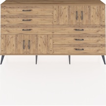 Arges Konsol 2 Raflı 6 Çekmeceli 4 Kapaklı 176x30x99 Çam-çam Atlas Çam/atlas Çam - Atlas Çam