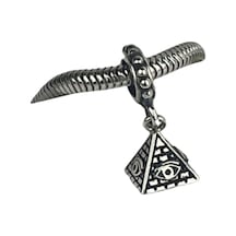 Yerli Üretim Minik Piramit Sallantılı Gümüş Charm