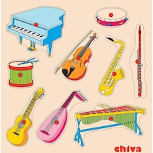 Müzik Aletleri Ahşap Puzzle