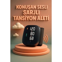Konuşan Sesli Şarjlı Tansiyon Aleti Profil Kayıtlı Lcd Dokunmatik Ekran