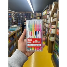 Keçeli Kalem Jumbo Fırça Uçlu 12 Li Şefaf Kutulu