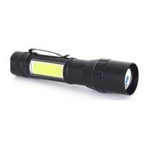 Wellhise T6-19 Şarjlı Orta Boy El Feneri Kamp Yürüyüş Feneri Su Geçirmez Siyah