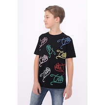 Toontoy Kids Toontoy Erkek Çocuk Tnty Nakışlı Ve Baskılı Tişört Siyah