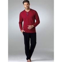 Pierre Cardin Bordo Pijama Takımı Siyah Atlet Ve Boxer Seti