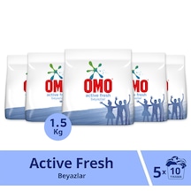 Omo Active Fresh Toz Çamaşır Deterjanı Beyazlar İçin 5 x 1.5 KG