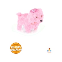 Hareketli Işıklı Sesli Köpek Peluş Oyuncak - Eğlenceli Ve Sevimli Çocuklar İçin Oyuncak Pembe
