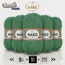 Calico- 11914 Yeşil- 5'li Paket - 100gr/240m - El Örgü İpi - Amigurimi-hırka- Kazak- Şal-bebek İpi