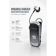 Kensa Makaralı Kulaklık Bluetooth 6.0 20 Saat Konuşma Dijital Ekran Titreşimli Hızlı Şarjlı