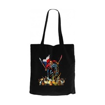 Iron Maiden Warriors Siyah Fermuarlı Bez Çanta Gabardin