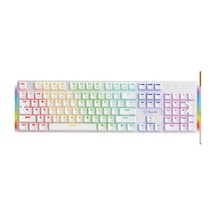 North Shield White Red Switch Türkçe Q Rgb Beyaz Mekanik Gaming Klavye