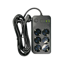 Techmaster 2 Usb 2 Type-c Akım Çocuk Korumalı 6lı Priz 5mt Kablo Diğer
