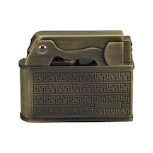 Benzinli Zippo Tarz Çakmak B-zb-612 Bronz