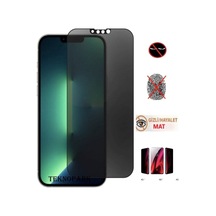 Apple Uyumlu   iPhone 13 Mini Mat Hayalet Ekran Gizli Privacy Tam Kırılmaz Cam Seramik Nano Ekran Koruyucu