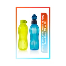 Tupperware Eco Şişe Suluk Deniz Mavisi ve Kolay Kapak Limon 750 ml 2'li