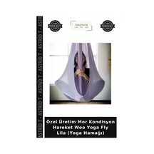 Özel Üretim Mor Kondisyon Hareket Woo Yoga Fly Lila Yoga Hamağı