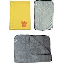 Polikur 3224 Güderi Oto Kurulama Bezi & Spark 2315 Havlu Bez & Spark 2316 Peluş Oto Bezi 3'lü Set