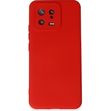 Newface - 167 - Xiaomi Mi 13 Kılıf Nano İçi Kadife Silikon - Edntrend - - Kırmızı