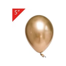 Gold Krom Balon 10 Adet Küçük Boy 5 Inç Gold