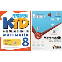 Fenomen 8.sınıf Ktd Matematik+ Aydın 3 Adım Matematik Sb 2 Kitap