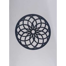 Dekoratif Siyah Yapışkanlı Pleksi Mobilya Dolap Süsü 25x25cm Siyah