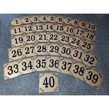 Kapı Numaraları 3x3 Cm  Yapışkanlı NO 1 den 40 A