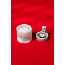 Rufus Concept Kedi Tealight Mumluk Silikon Kalıp
