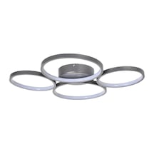 Fernando Modern Tasarım Yatak Odası - Salon - Mutfak Renk Beyaz Ledli 4 Lü Led Avize Gri