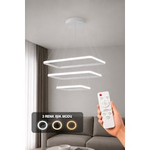 Diva 3'lü Led Sarkıt Avize 3 Renk Kumandalı Beyaz