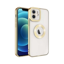 Apple iPhone Uyumlu 11 Kılıf Kamera Lens Korumalı Logo Gösteren İnce Hafif Pazarplus Altın