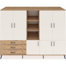 Kronos Dolap 11 Raflı 3 Çekmeceli 7 Kapaklı 220x59x163 Çam-aytaşı Çam-aytaşı/çam