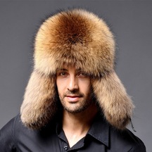 Pasifix Kış Yeni Tarzı Tilki Saçı Leifeng Erkek Şapkalar 001