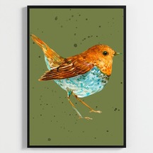 Besay Nature's Duo:modern Kuş Figürlü Sanat Posteri Dekoratif 2li Set A2 Çerçevesiz