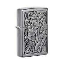 Zippo Çakmak 49442 Skull And Angel Emblem Design