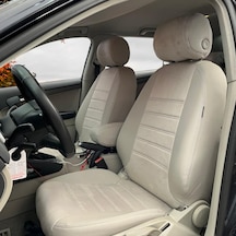 Audi A3 Uyumlu Araca Özel Oto Koltuk Kılıfı 158485 Deri Bej/taytüyü Bej