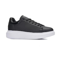 Best Of 150-24 Deri Trend Sneaker Ayakkabı Siyah Beyaz 36-40