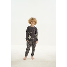 Sevim Erkek Çocuk Uzun Kol Antrasitl Pijama Takım C6t1n7o8 001