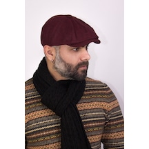 Bay Şapkacı Erkek Kasket Şapkası - Bordo-7404 Bordo