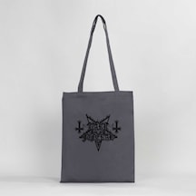 Dark Funeral Logo Gri Gabardin Bez Çanta