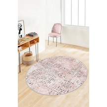 West Home Dijital Baskı Yıkanabilir Kaymaz Taban Yuvarlak Mutfak Halısı Salon Halısı Wh 548 Rose Yuvarlak