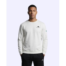 Kappa Talie Crewneck Erkek Beyaz Regular Sweatshirt
