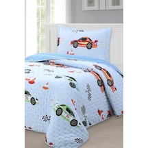 Car Genç Ve Çocuk Tek Kişilik Yatak Örtüsü 180x240 Çok Renkli