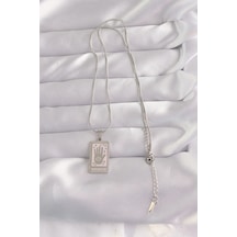 Mey İthalat 316l Çelik Gümüş Renk Pembe Mineli El Figür Tarot Kolye - Özel Seri Meyeb66cdcee9179c40a5b10170e7